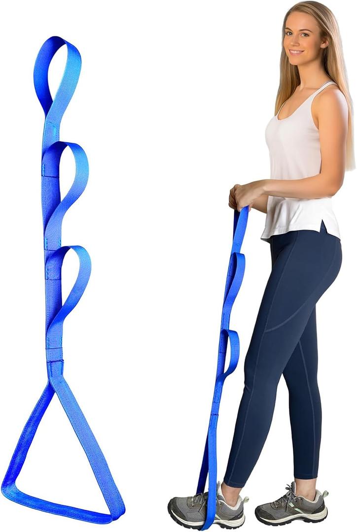 42 Inch Leg Lifter, Leg Lifter After Hip Replacement, Leg Lifter for After Knee Surgery, Leg Lifter Strap Rigid with Multi Loops, Leg Lifters Getting Legs in and Out of Bed, Car, Couch, Wheelchair (Blue)