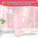 2 x Silicone Boot Compatible with Sinple Midern 24/30/40 oz Tumbler with Handle/Trek Pivot, Protective Anti-Scratch Bottle Bottom Sleeve Cover Compatible with Sinple Midern Tumbler (Bling Blush)