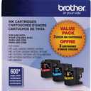 Brother LC1033PKS, LC-103, Innobella High-Yield Ink, 600 Page-Yield, 3/Pack, Cyan-Magenta-Yellow