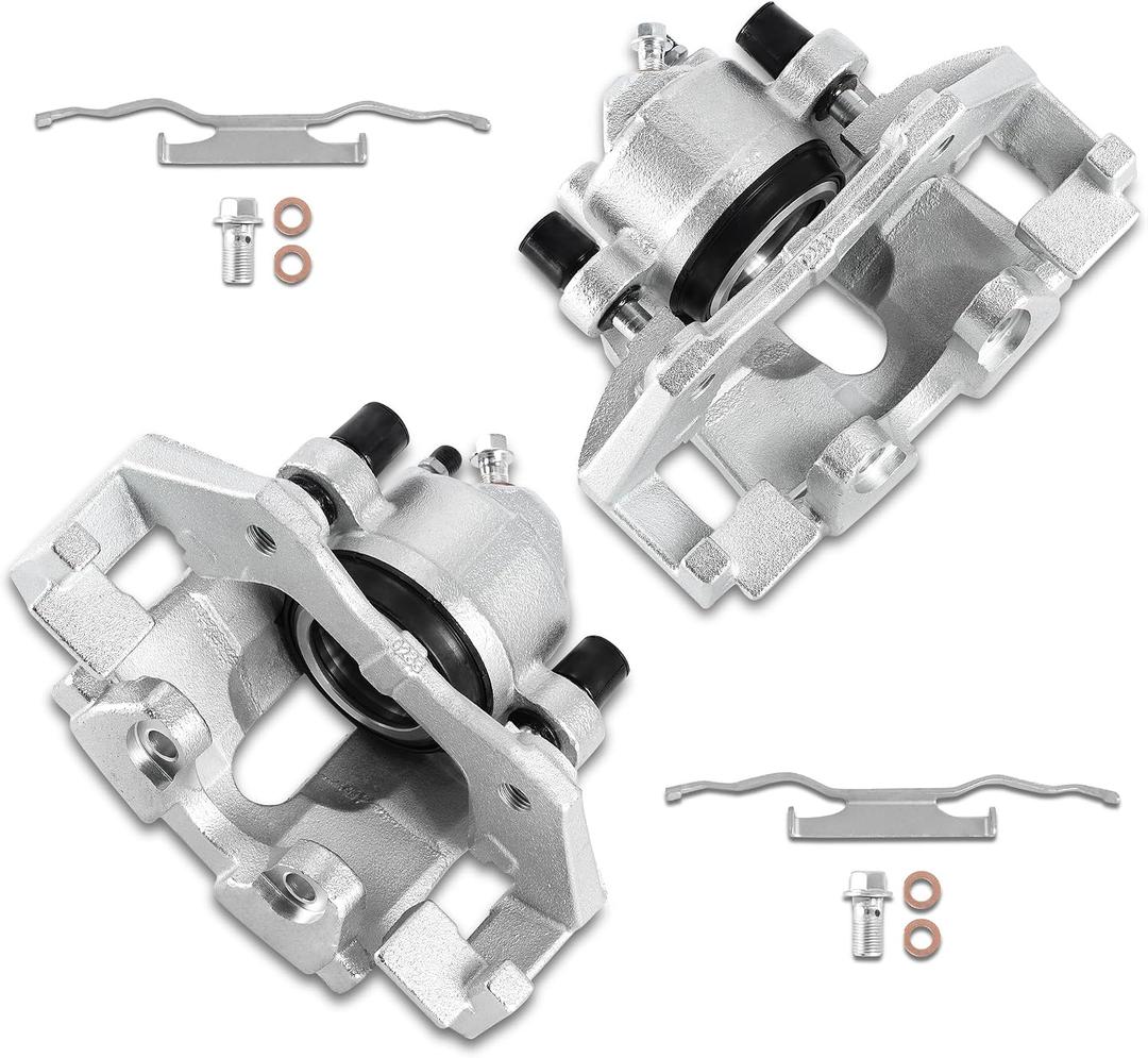 Front Brake Caliper Kit Right + Left Assembly w/Bracket 18B5295 18B5294 Compatible for Ford Escape Tribute Mariner 2011-2012 (Set of 2)