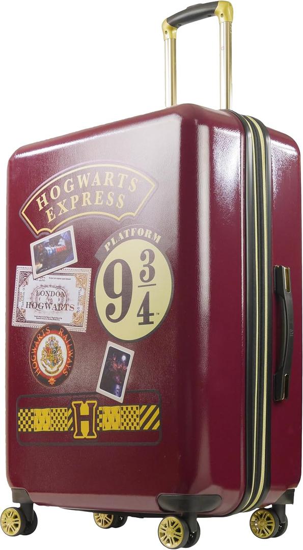 FUL Harry Potter Rolling Luggage, Hogwarts Express Hardshell Suitcase with Spinner Wheels, Burgundy, 29 Inch