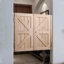 Swinging Doors Cafe Doors, Interior Solid Wood Swing Door, Saloon Cafe Doors, Auto Close Swinging barn Door Swinging Door, Bar Porch Entrance Counter Swinging Door for Indoor (31.5"x35.4")