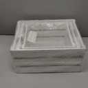 Storage Crates 3 Pcs Wooden Crates Decorative Boxes,Nesting Storage Container Rustic White,Boxes for Storage, Display,Decor