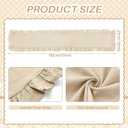 Natural Ruffled Table Runner 72 Inches Long Rustic Cotton Tabletop Farmhouse Decor for Baby Shower Bride Shower Birthday Party Holiday Wedding (Solid Color)