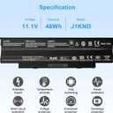 J1KND Laptop Battery 11.1v 48wh Replacement for Dell Inspiron N7110 N7010 N5110 N5010 N5030 N5040 N5050 3520 N4010 N4050 N4110 M5010 3420 M5030 M5040 M5110 Vostro 3550 3450 1440 3750