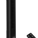 Antarctic Star 85° Oscillating Tower Fan, 36" Electric Standing Cooling Floor Fan, 23ft/s High Velocity, 3 Speeds 2 Modes, 12H Timer for Bedroom Home Office, Black