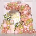 Rose Gold Pink Balloon Garland Kit Pink Metallic Gold Rose Confetti Balloons for Wedding Bridal Shower Baby Shower Birthday Party Decorations