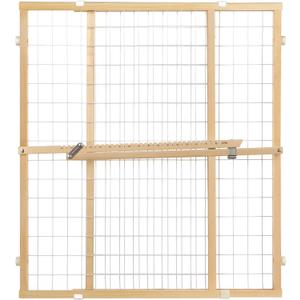 Toddleroo by North States - Extra-Wide Wire Mesh Wooden Baby Gate: Pressure Mounted Baby Gate for Doorways - Adjustable 29.5 to 50 Inches Wide - 31 Inches Tall