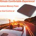 Lofty Aim Car Seat Cushion, Comfort Memory Foam Car Cushions for Driving - Sciatica & Lower Back Pain Relief, Driver Seat Pillow for Auto, Office Chair, Wheelchair - Brown