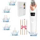 2026 Pore Vacuum, USB Rechargeable Blackhead Remover Vacuum,3 Levels Adjustable Pore Vacuum Blackhead Remover, with 5 Suction Power,6 Probes,Face Vacuum Pore Cleanser for Women & Men-White