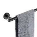 JQK Black Towel Bar, 27 Inch 304 Stainless Steel Thicken 0.8mm Towel Rack Bathroom, Towel Holder Matte Black Wall Mount, Useable Length 24 Inch, TB110L24-PB