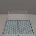 WIBIMEN Ice Cube Tray with Lid and Bin - Round Ice Trays for Freezer with Lid - Ice Cube Trays for Freezer with Ice Container (0.8"-2PACK Blue)