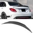 Carbon Fiber Rear Spoiler Wing Compatible with 2015-2021 Mercedes-Benz W205 C-Class C300 C350e C400 Sedan, Trunk Spoiler for 2015-2021 W205 C46 C63 C63S AMG Sedan