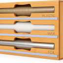 Bag Storage Organizer for Kitchen Drawer, Bamboo Organizer, Compatible with Gallon, Quart, Sandwich and Snack Variety Size Bag (1 Box 5 Slots)