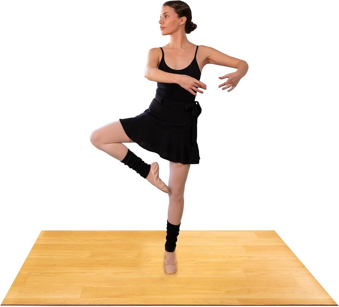 Marley Dance Floor for Home & Studio | 3Ft x 4Ft | Portable Dance Floor Mat for Ballet, Tap, Irish Dancing & More| Roll-Out Vinyl Flooring for Dancers | Marley Flooring | 5MM, Size: Small