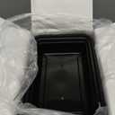 50 Pack (100-Piece) 32 oz Meal Prep Containers Reusable with Easy Open Lids, Sturdy Leakproof Food Safe, Microwave Freezer Dishwasher Safe, To Go Take Out Plastic Food Storage Pans with Lids, Black