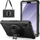 ZtotopCases for Samsung Galaxy Tab A9 Case 8.7 Inch 2023,with 360 Rotating Hand Strap & Shoulder Strap,Heavy Duty Shockproof Protective Case for Galaxy Tab A9 8.7" Tablet SM-X110/X115/X117,Black