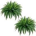 45" Fake Ferns, Realistic Large Artificial Bush Plants, 2 Artificial Boston Ferns with 60 Fronds for Outdoors Planter Indoor Home Garden Porch Decor (2 PCS)