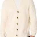 Amazon Essentials (Demi's Pick) Men's Relaxed-Fit Cotton Blend Cardigan (Size Medium, Oatmeal Heather)