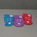 wegreeco Washable Reusable Premium Female Dog Diapers, Small Medium Large Size, Pack of 3,Dog Doggie Puppy & Doggy Diapers Female,Period Panties in Heat (Small) (Small (Newborn-10.5" Waist), Bright Color)