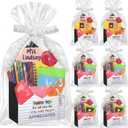 Eaasty 6 Pack Teacher Appreciation Gifts Bulk, Thank You Teacher Gift Boxes with Ribbon Cards, Foldable Pencil Design Paper Basket for End of Year Party Decorations (Pencil)