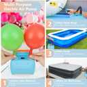 OWill Balloon Pump Electric, Multipurpose Balloon Inflator Electric Air Pump, Portable Dual Nozzle Balloons Air Pump Electric 600W Blow Machine for Party Decoration