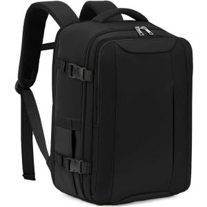 Travel Backpack for Women & Men, 18x14x8 Inches Travel Bag, Airline Approved Weekender Bags, Carry on Backpack, Water Resistant Personal Item Bag, Lightweight Overnight Bag for Business, Trip (30L, Black)
