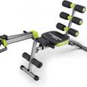 WONDER CORE 2 Total Gym Machine, Ab Workout Equipment, Adjustable Ab Machine for Stomach Workout, Sit Up Exercise Equipment for Home Workouts, Abdominal Trainer, Ab Lounger Exercise Chair (Green)