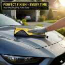 Premium Dual-Sided Microfiber Car Cleaning Towel 15.5" x 11.8" Scratch-Free, Super Absorbent, Lint-Free Cloth for Auto Detailing, Polishing, Drying & Washing Yellow & Gray