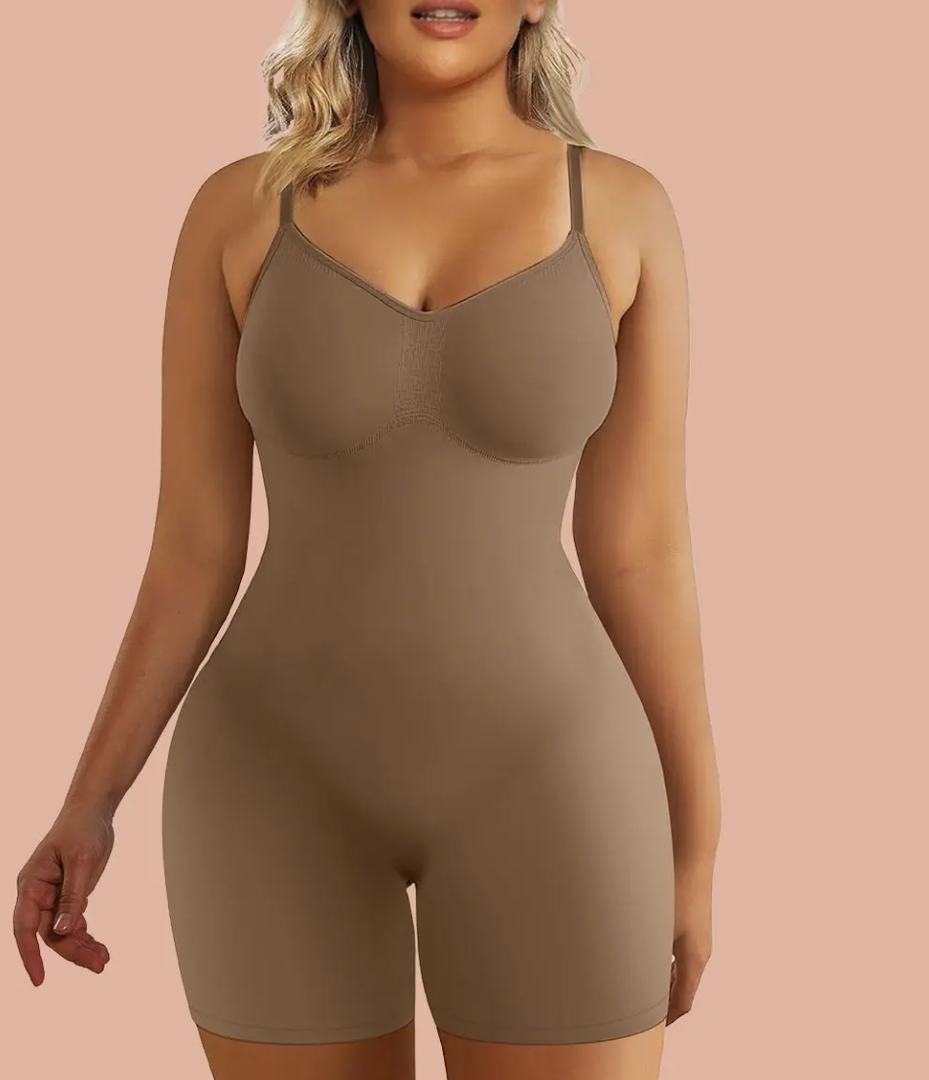 SHAPERX Women's Shapewear Bodysuit Tummy Control Body Shaper Seamless Sculpting Snatched Waist Body Suit L/XL