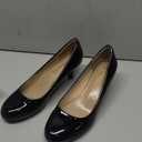 DREAM PAIRS Women's Dress Comfortable Low Heel Pump Shoes (8.5, Black/Pat)