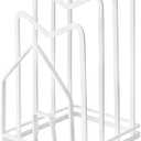 Poeland Kitchen Pantry Organizer Rack for Dinnerware, Bakeware, Cookware, Cutting Boards, Pan Lids (White)