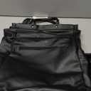 Leather Laptop Backpack for Women, Travel Backpack Purse Fits 15.6 Inch Laptop, Casual Daypack with Laptop Compartment for Teachers College Work Business Nurse Weekender, Black