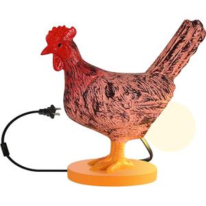 AMPlug in Chicken Egg Lamp, Funny Chicken Butt Night Light with Egg, Lifelike Rooster Lamp with Bulb, 3D Chicken Lights for Easter, Christmas, Birthdays Various Festivals Gift  Yellow
