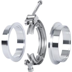 5.0 Inch Quick Release V Band Clamp Coupling with Flange Male Female Stainless Steel(1Pcs) (Quick Release 5.0 inch, 1 Pcs)