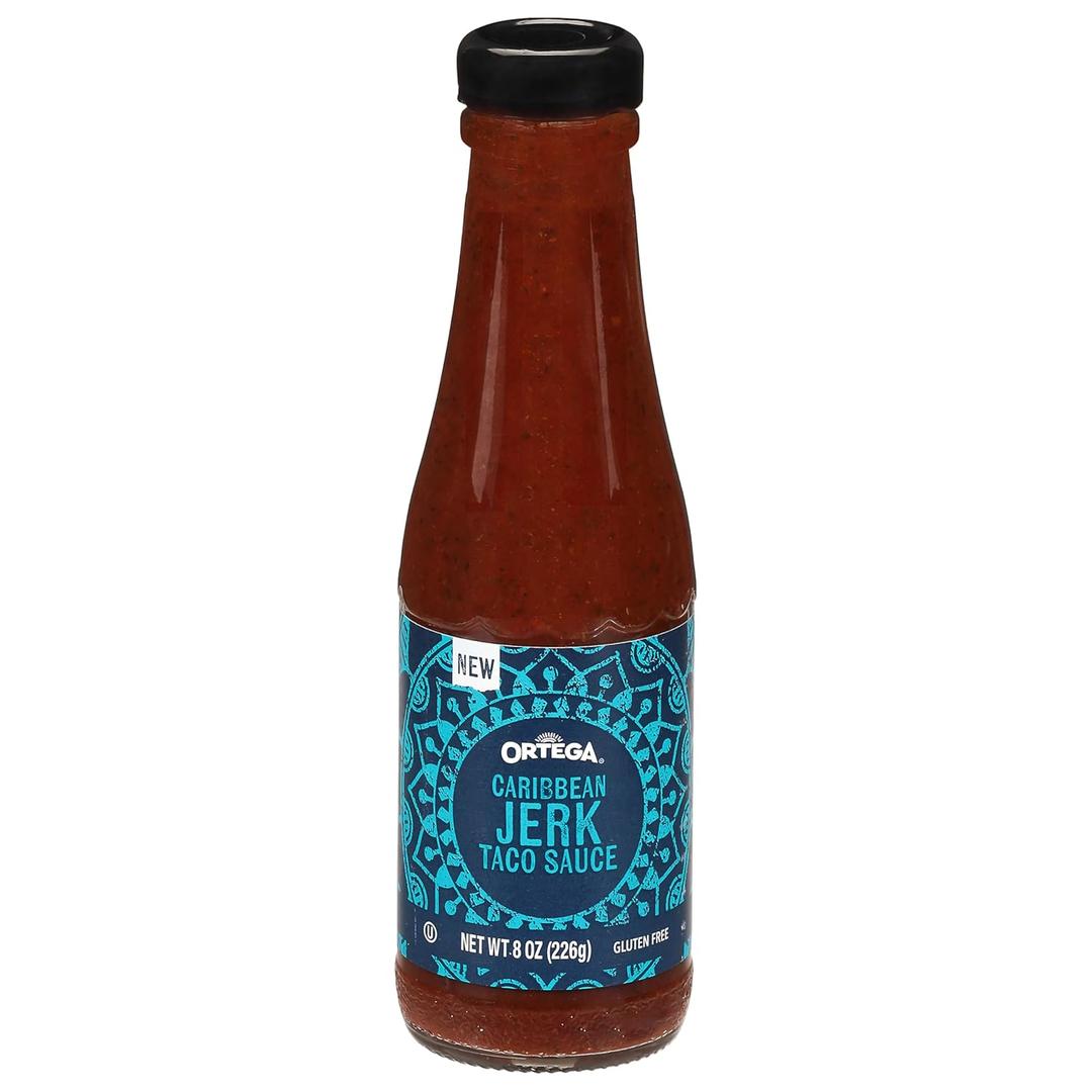 Ortega Caribbean Jerk Taco Sauce, Sweet and Spicy Sauce and Marinade, 8 Ounce (Pack of 8) BBD: 05/15/27