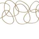 CosmoLiving by Cosmopolitan Metal Abstract Home Wall Decor Interlocking Rings Wall Sculpture, Wall Art 43" x 1" x 22", Gold