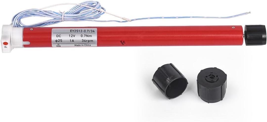 1-3/16inch (30mm) RV Electric Roller Shade Replacement Motor for RV Blinds & Shades – 12V Shade Tube Motor with Remote Control