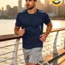 MAGCOMSEN Men's Workout Shirts Quick Dry Lightweight Short Sleeve Shirt (S)