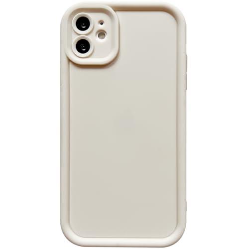 Puxicu Slim Case for iPhone 12, Enhanced Camera Protection, Shockproof Skin-Friendly Touch Soft Case Cover for iPhone 12 Phone 6.1 inch, White