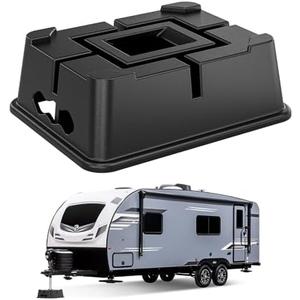 Trailer Jack Block - RV Leveling Blocks for Travel Trailers Wheels and Any Jack, 16,000 lbs RV Jack Blocks, Camper Jack Blocks Universal Compatibility & Convenient Storage 1 Pack