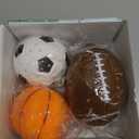 ArtCreativity Sports Balls Water Splash Toys - Set of 3 - Spongy Bath Toys for Kids - 3 Different Athletic Ball Designs Include Football, Basketball, Soccer Ball - Bathtub Toys & Kids Pool Accessories