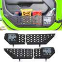 Metal Front Door Pockets for Wrangler JL & Gladiator JT (2018-2024), Durable Replacement for Saggy Door Storage, 2PCS Black - Fix & Organize Your Jeep