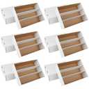  6 Pack Trading Card Storage Box, 2340 Count White Sports Card Organizer for Storing, Protecting and Organizing Soccer, Basketball Game Cards