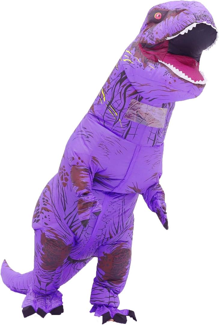 Inflatable Dinosaur Costume Adult, Fancy Halloween Blow up T-Rex Costume Full Body Dino Costume for Cosplay Party