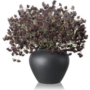 10 Pcs Artificial Soft Plum Sedum Berry Stem Fall Faux Berry Picks Branches Faux Spray for Home Halloween Thanksgiving Farmhouse Mantel Autumn Harvest DIY Decorations (16 Inch)