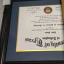 11x14 Diploma Degree Frame with Navy Mat or Display 15x18 Certificates without Mat,Solid Wood,Black Finish with Intricate Black Rope Detail,UV Protection Acrylic, 15x18 for 11x14 with Mat