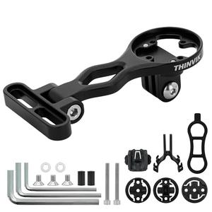 Thinvik Out-Front Extended Mount&Bike Computer Mount for Garmin Wahoo Bryton Series, Adjustable Angle Combo Mount