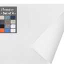 Homaxy Faux Leather Heat Resistant Placemats for Dining Table Set of 4, Waterproof Wipeable Washable PU Table Mats, Easy to Clean Anti-Slip Place Mats, 11.8" x 17", White