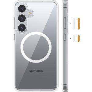 TORRAS Magnetic Shockproof for Samsung Galaxy S25 Plus Case, [Compatible with MagSafe][4X Military Grade Protection][Anti-Yellowing] Magnetic Slim Clear for Samsung S25+Plus Case, Diamond Clear